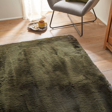 Consept Looms Heavenly Super Deep Pile HEA101 Emerald Green Shaggy Textured Modern Rug