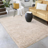Luxe Cosy Living Bedroom Silky Cream Wool Cotton Shaggy Rug 150x210 cm