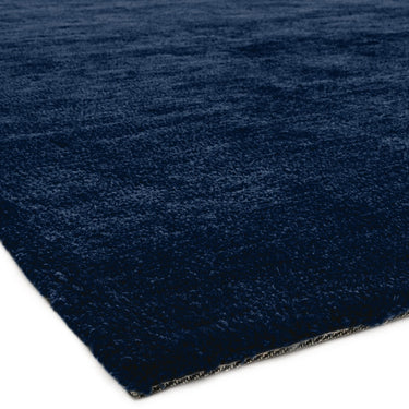 Asiatic London Milo Short Pile Silky Navy Blue Shaggy Traditional Modern Rug