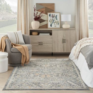Lynx LNX02 Bordered Navy Multi By Polypropylene Persian Traditional Vintage Rug
