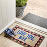 Love You Bye Pattern Washable Non-Slip Indoor Doormat 50x75 cm