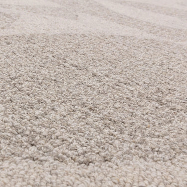 New Loxley Bohomian Modern Abstract Hand Woven Wool Rug in Linen Grey