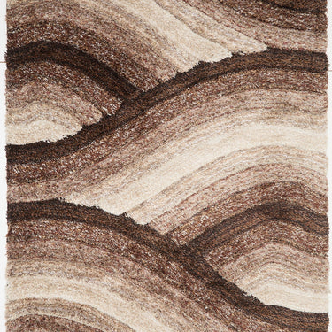 3D Wave Silky Living Shaggy Geometric Textured Rug