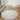 Cloudy Off-White and Grey Plush Shaggy Rug - Round 120x120 cm (4'x4')