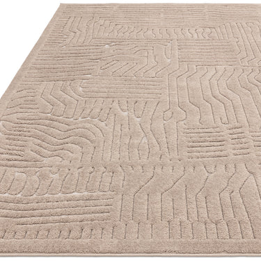 Asiatic London Valley Route Scandinavian 3D Pattern Ivory Charcoal Soft Rug