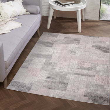 Modern Odyssey Spectrum Abstract Pink Rug Small 60x110 cm