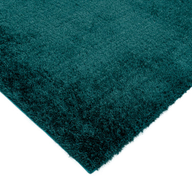 Payton Shaggy Rug Soft Fluffy Living Room Bedroom Silky Shimmer Teal Rug