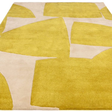 Asiatic London Romy Cartreuse Kite Tufted Retro Yellow Wool Abstract Modern Rug