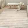 Calvin Drift DRF02 Striated Pattern Sand Beige Abstract Textured Modern Rug - 274 x 366 cm (9'x12')