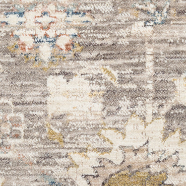 Nourison Antique Fusion ANF05 Bordered Grey Traditional Vintage Abstract Floral Rug