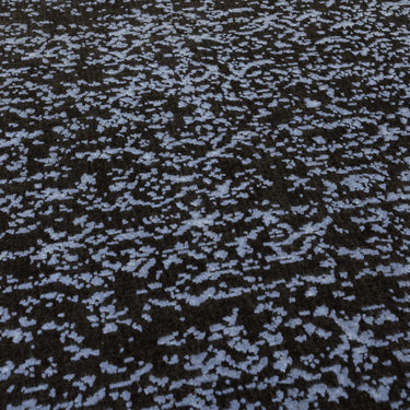 Elodie Contemporary Rug Modern Luxurious Soft Silky Metallic Shine Abstract Rug in Indigo Black