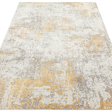 Rossa ROS03 Modern Abstract Rug in Silver Gold