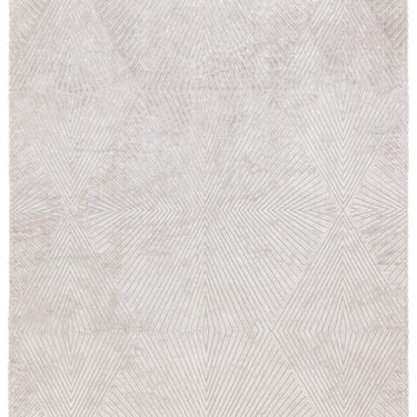 Blaize Geometric Rug by Clarke & Clarke Soft Silky Quality Viscose Geometric Design Rug in Silver Grey