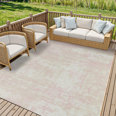 Barbados Modern Indoor / Outdoor Beige Mauve Rug in 200 x 275 cm