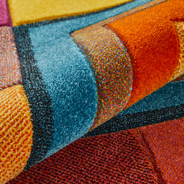 Consept Looms Viva VIV104 Bright Multicolours By Concept Jute Polypropylene Geometric Rug