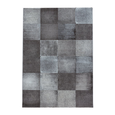 Costa 3526 Brown x5 Jute Polypropylene Checked Rug 80x150 cm
