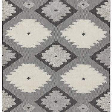 Monty Tribal Geometric Indoor Outdoor Rugs in Black Cream and Natural