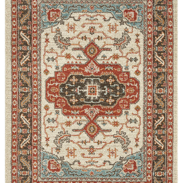 Cashmere 5570 Cream Multi Oriental Traditional Floral Kilim Hallway Runner Rug