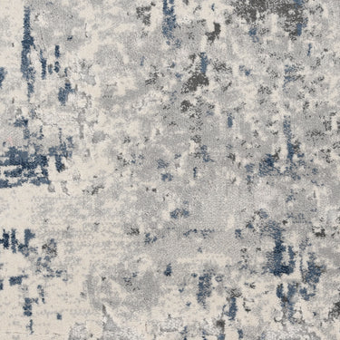 Nourison Rustic Textures RUS07 Ivory Grey Blue Jute Polypropylene Abstract Textured Hallway Runner Rug