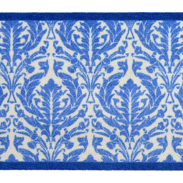 Dip & Drip Nylon Printed Non-Slip Washable Bathroom Royal Blue Damask 50x75 cm