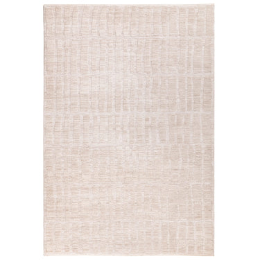 Asiatic London Laurent LA08 Fringed Light Ivory Beige Natural Cotton Abstract Textured Scandi Rug