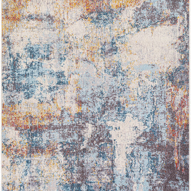 Ankara AKR2318 Blue Multi Area Polypropylene Abstract Scandi Rug