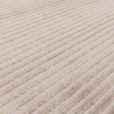 Asiatic London Kuza Stripe Soft Silky Velvety Beige Polypropylene Abstract Textured Distressed Rug