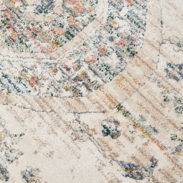 URCO Nova Arlo Distressed Multi Coloured Polypropylene Persian Traditional Vintage Hallway Runner Rug