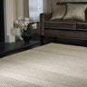 Coast Wool & Viscose High Quality Textured Hand Woven Flatweave Striped Rug in Cream - Small 70x140 cm (2'3"x4'7")