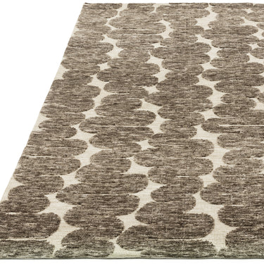 Mason Wave Modern Art Abstract Soft Sumptuous Rug in Brown Cream White