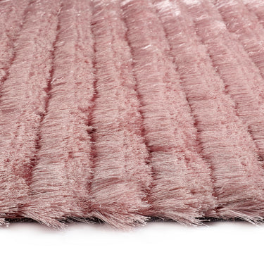 Origins Carved Glamour Adobe Rose Blush Pink Shaggy Rug