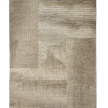 Origins Pyramid Rug Geometric Tufted Modern Soft Silky Beige Rug