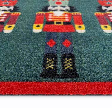My Nylon Pattern Nutcracker Washable Non-Slip Traditional Bordered Doormat 50x75 cm