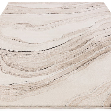 Asiatic London Mirage Quartz Marbled Texture Beige Natural Polypropylene Abstract Textured Rug