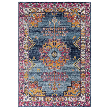 Muse MU29 Modern Traditional Medallion Bright Multi Colours Rug