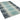 Consept Looms Fusion Knotted Fringed Blue Emerald Wool Traditional Geometric Textured Rug 200x290 cm