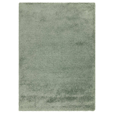 Asiatic London Atlas Thick Pile Sage Green Polypropylene Shaggy Textured Rug