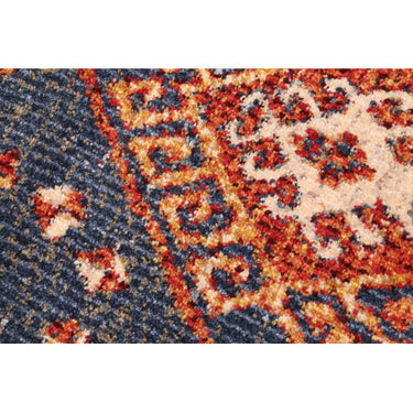 Orient 2520 Traditional Floral Bordered Rug Runner in Terracotta, Red, Navy and Cream