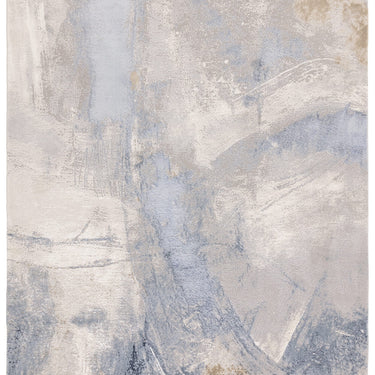 Asiatic London Stellar ST06 Painterly Marbled Blue Polypropylene Abstract Textured Rug