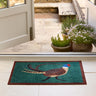 My Pattern Pheasant Green Washable Non-Slip Doormat - Runner 50 x 150 cm (2'x5')