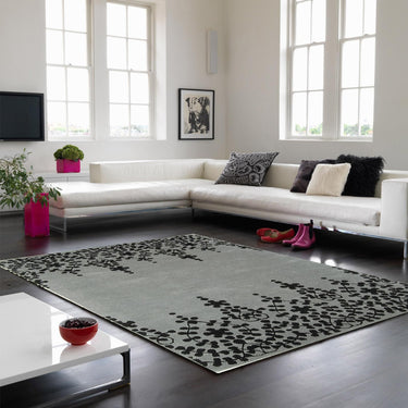 Matrix Hand Made Guild MAX07 Guild Grey Floral Wool Rug