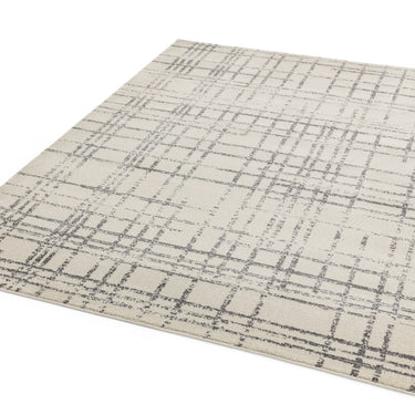 Nova NV31 Grid Modern Geometric Chevron Rug in Grey