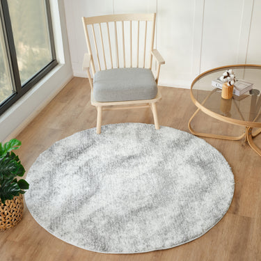 Cloudy Ivory and Dark Grey Plush Shaggy Rug