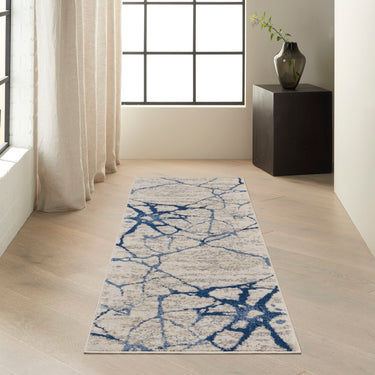 Calvin Klein River Flow Modern Abstract RFV05 in Ivory Blue