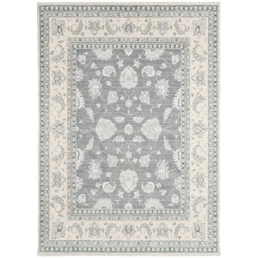 Chobi Traditional Bordered Persian Wool Rug in Blue 130x190 cm