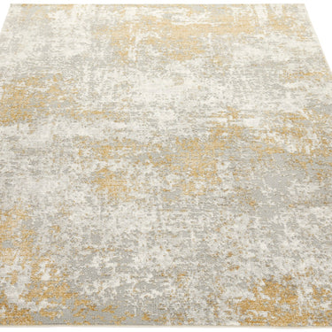 Consept Looms Rossa ROS03 Ivory Gold Polypropylene Abstract Modern Rug