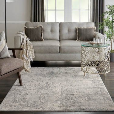 Rustic Textures RUS07 Modern Abstract Rug in Grey Beige
