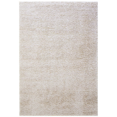 Luxe Cosy Living Bedroom Silky Cream Wool Cotton Shaggy Rug 150x210 cm