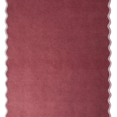 Origins Scalloped Border Elsie Tufted Coral Lilac Wool Bordered Hallway Runner Rug