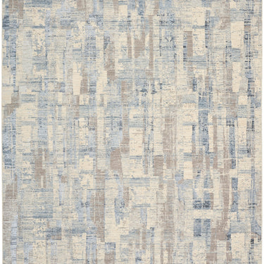 Calvin Drift DRF04 Pattern Blue Beige Abstract Textured Modern Rug